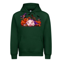 Forest Green Halloween Baby Pig Urban Hoodie - RanaPortraitStore