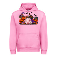 Fuchsia Pink Halloween Baby Pig Urban Hoodie - RanaPortraitStore