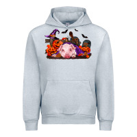 Heather Grey Halloween Baby Pig Urban Hoodie - RanaPortraitStore