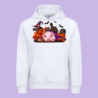 Halloween Baby Pig Urban Hoodie Designed By Ranaportraitstore