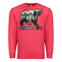 Cardinal camping bear Premium Sweatshirt - MaliasSmallBusiness