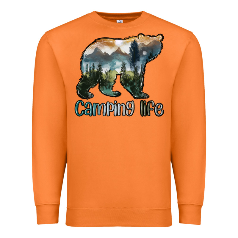 Camping Bear Premium Sweatshirt by MaliasSmallBusiness | Teevron