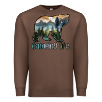Chestnut camping bear Premium Sweatshirt - MaliasSmallBusiness