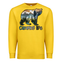 Lemon camping bear Premium Sweatshirt - MaliasSmallBusiness