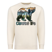 Sandshell camping bear Premium Sweatshirt - MaliasSmallBusiness