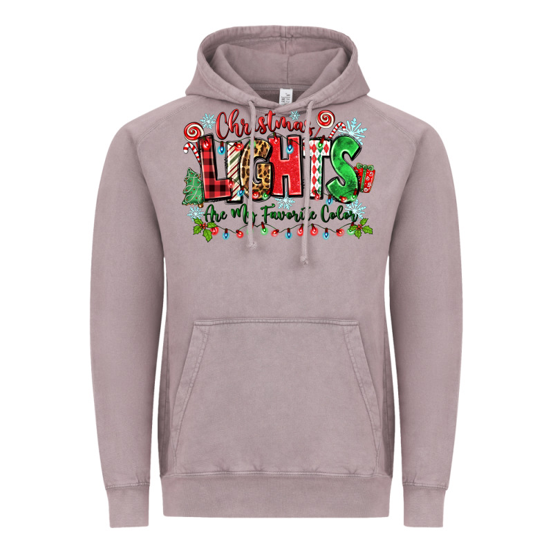 Christmas Lights Are My Favorite Color Vintage Hoodie by Zillion Design Studio | Teevron