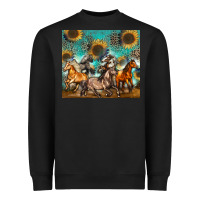 Black western horses Heavyweight Sweatshirt - Zillion Design Studio