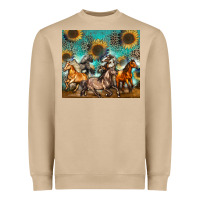 Mushroom western horses Heavyweight Sweatshirt - Zillion Design Studio