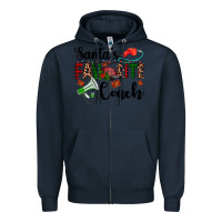 Navy santa's favorite coach Zipper Hoodie - AdoDesignShop