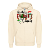 Sandshell santa's favorite coach Zipper Hoodie - AdoDesignShop