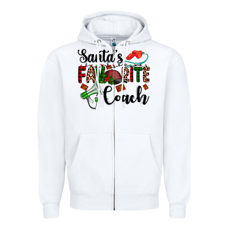Santa's Favorite Coach Zipper Hoodie by AdoDesignShop | Teevron
