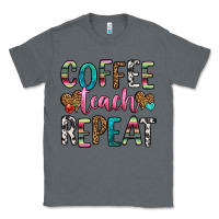 Charcoal Heather coffee teach repeat Classic Tee - HRA Design Shop