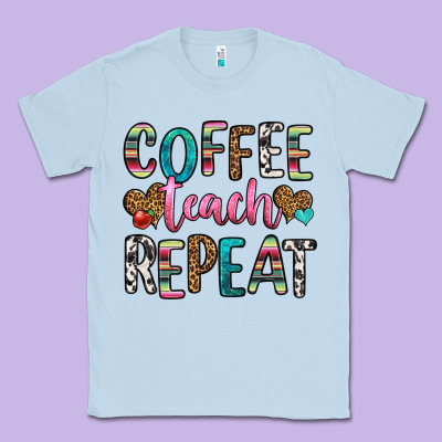 Coffee Teach Repeat Classic Tee Designed By Hra Design Shop