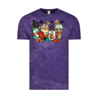 Cloud Purple dog coffee cups Vintage Tee - Zillion Design Studio