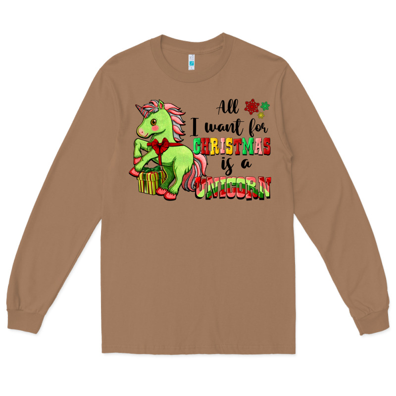 All I Want For Christmas Is A Unicorn Long Sleeve Tee by FaDigitalArtStudio | Teevron