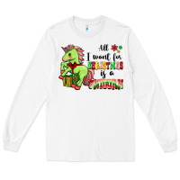 White All I Want For Christmas Is A Unicorn Long Sleeve Tee - FaDigitalArtStudio