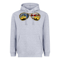 Heather Grey bus driver american sunglasses Heavyweight Hoodie - Jasminsmagicworld