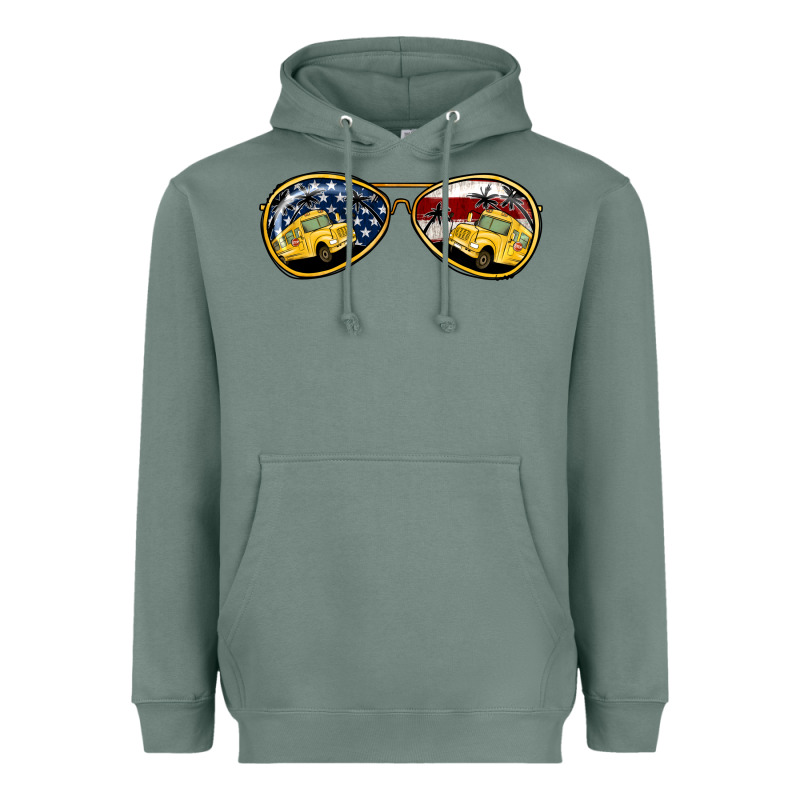 Bus Driver American Sunglasses Heavyweight Hoodie by Jasminsmagicworld | Teevron