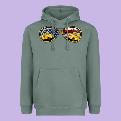 Bus Driver American Sunglasses Heavyweight Hoodie Designed By Jasminsmagicworld