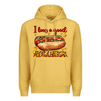 Antique Gold i love a good weiner Premium Hoodie - AdoDesignShop
