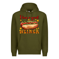 Army Green i love a good weiner Premium Hoodie - AdoDesignShop