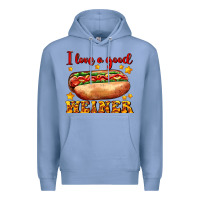 Colony Blue i love a good weiner Premium Hoodie - AdoDesignShop