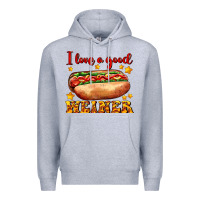 Heather Grey i love a good weiner Premium Hoodie - AdoDesignShop