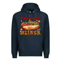 Navy i love a good weiner Premium Hoodie - AdoDesignShop