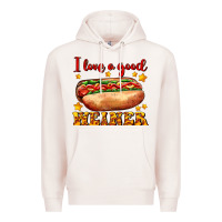 Pale Pink i love a good weiner Premium Hoodie - AdoDesignShop