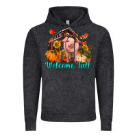 Welcome Fall Pig Vintage Hoodie | Teevron