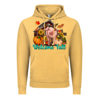 Vintage Mustard Welcome fall pig Vintage Hoodie - RanaPortraitStore