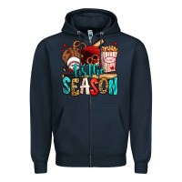 Navy 'tis the season baseball game Zipper Hoodie - Jasminsmagicworld