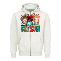 Oatmeal Heather 'tis the season baseball game Zipper Hoodie - Jasminsmagicworld