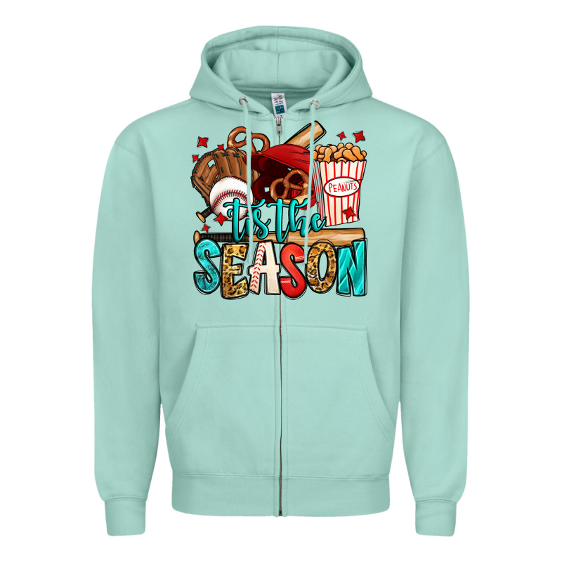 'tis The Season Baseball Game Zipper Hoodie by Jasminsmagicworld | Teevron