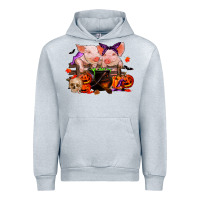 Heather Grey halloween pigs Urban Hoodie - RanaPortraitStore