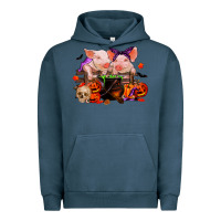 Pigment Midnight Navy halloween pigs Urban Hoodie - RanaPortraitStore