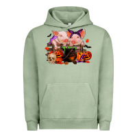 Pigment Oil Green halloween pigs Urban Hoodie - RanaPortraitStore