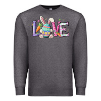 Charcoal Heather love easter Premium Sweatshirt - MaliasSmallBusiness
