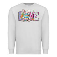 Dove Grey love easter Premium Sweatshirt - MaliasSmallBusiness