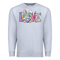 Heather Grey love easter Premium Sweatshirt - MaliasSmallBusiness