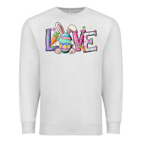 Oatmeal Heather love easter Premium Sweatshirt - MaliasSmallBusiness