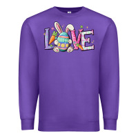 Purple love easter Premium Sweatshirt - MaliasSmallBusiness