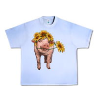 Grape Ice pig with sunflowers Urban Heavy Tee - RanaPortraitStore