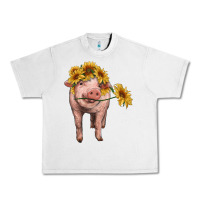 Lunar Rock pig with sunflowers Urban Heavy Tee - RanaPortraitStore