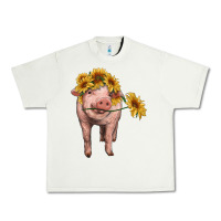Pistachio pig with sunflowers Urban Heavy Tee - RanaPortraitStore