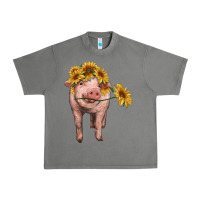 Tornado pig with sunflowers Urban Heavy Tee - RanaPortraitStore
