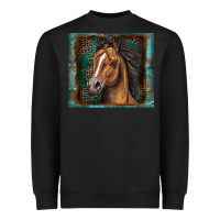 Black western horse Heavyweight Sweatshirt - Zillion Design Studio