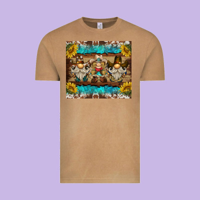 Western Gnome Tumbler Vintage Tee Designed By Barkaloodesign
