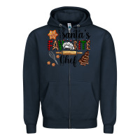 Navy santa's favorite chef Zipper Hoodie - AdoDesignShop