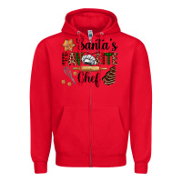 Red santa's favorite chef Zipper Hoodie - AdoDesignShop